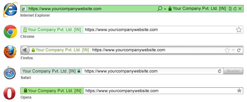 Green bar web browser